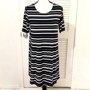 LOFT casual striped shirt dress